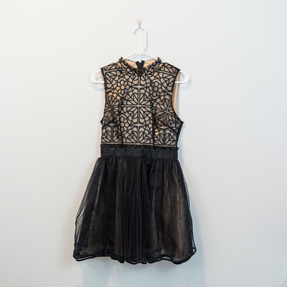 Bebe Black Mesh Dress